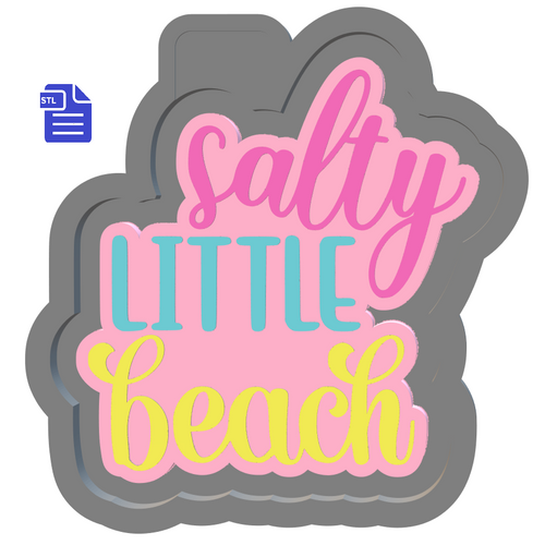 Salty Little Beach Silicone Mold Housing STL File - for 3D printing - Freshie Mold