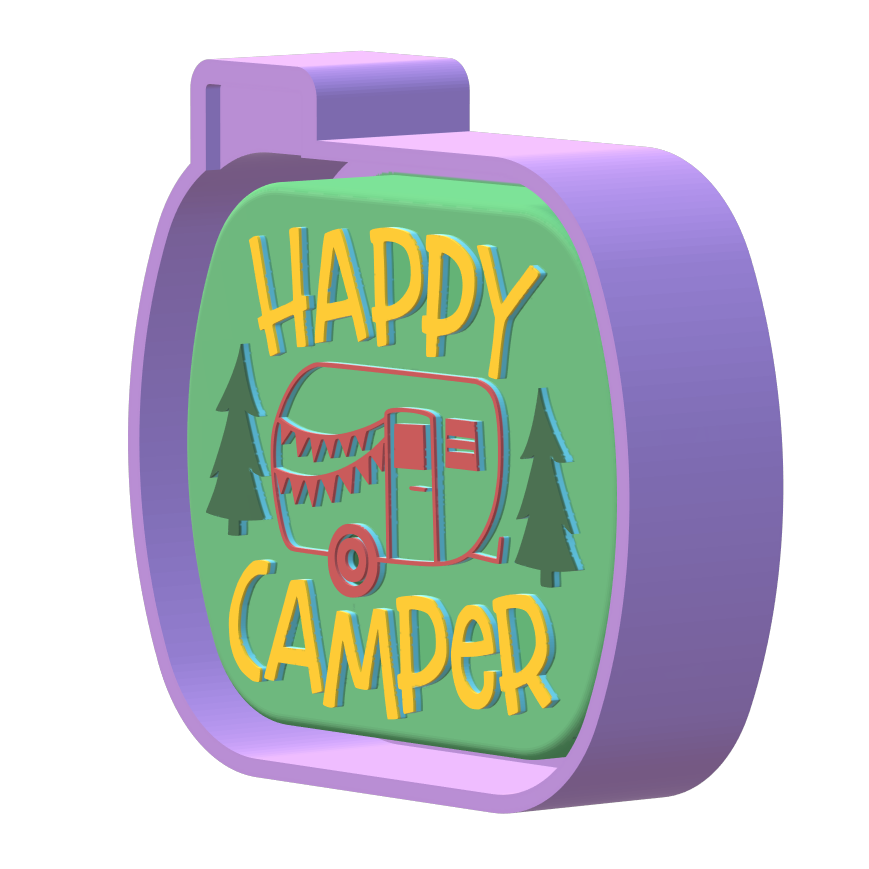Happy Camper Silicone Mold Housing STL File - The Crafts and Glitter Shop