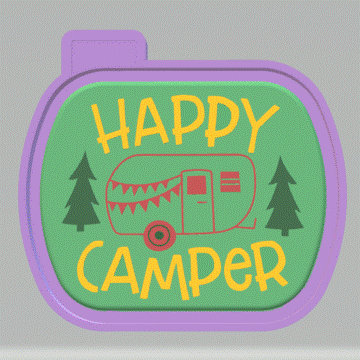 Happy Camper Silicone Mold Housing STL File - The Crafts and Glitter Shop