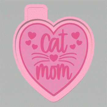 Cat Mom Heart Silicone Mold Housing STL File - The Crafts and Glitter Shop