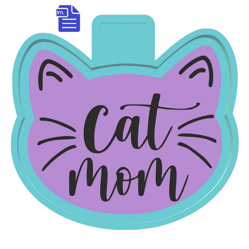 Cat Mom Silicone Mold Housing STL File - for 3D printing - Freshie Mold