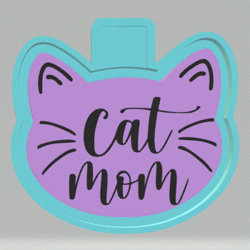 Cat Mom Silicone Mold Housing STL File - The Crafts and Glitter Shop
