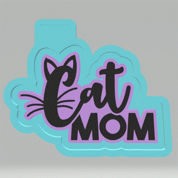 Cat Mom Silicone Mold Housing STL File - The Crafts and Glitter Shop