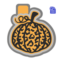 Load image into Gallery viewer, Leopard Pumpkin Silicone Mold Housing STL File