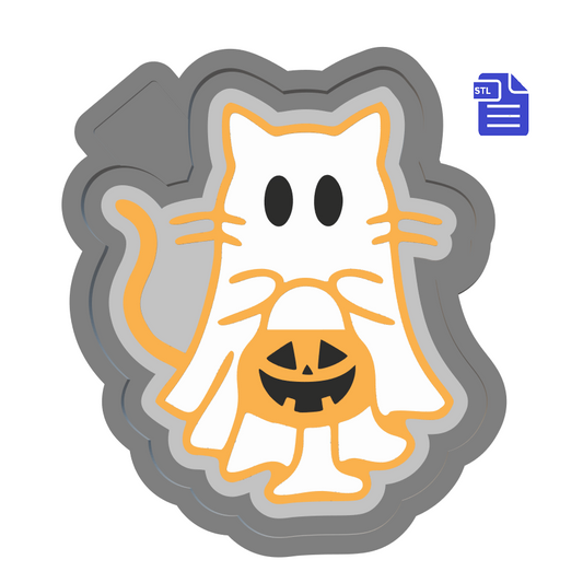 Ghost Cat Silicone Mold Housing STL File - The Crafts and Glitter Shop