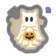 Load image into Gallery viewer, Ghost Cat Silicone Mold Housing STL File