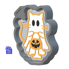 Load image into Gallery viewer, Ghost Cat Silicone Mold Housing STL File