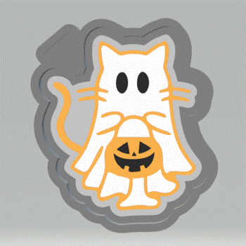 Ghost Cat Silicone Mold Housing STL File - The Crafts and Glitter Shop