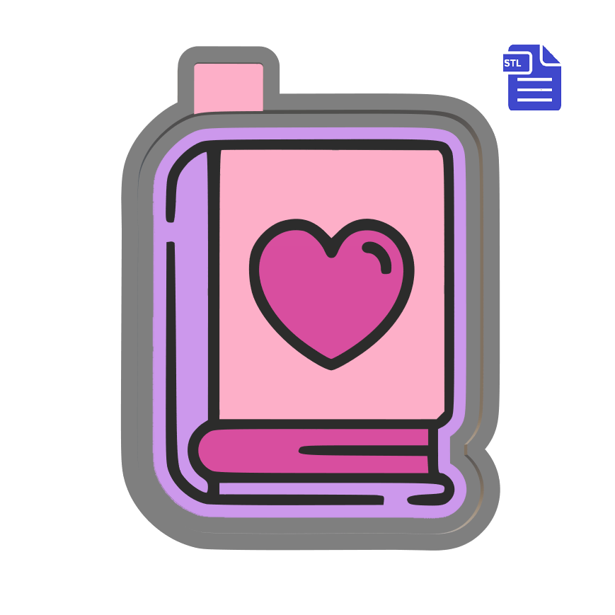 Romance Book Silicone Mold Housing STL File - The Crafts and Glitter Shop