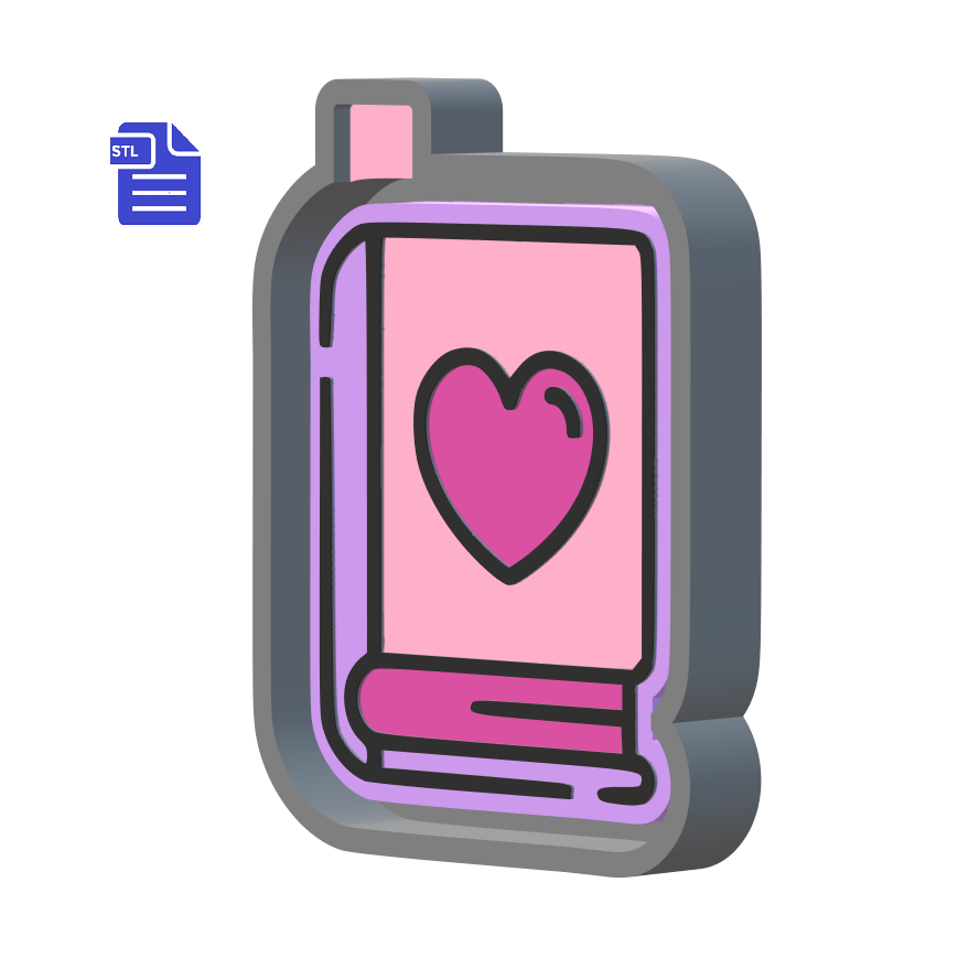 Romance Book Silicone Mold Housing STL File - The Crafts and Glitter Shop