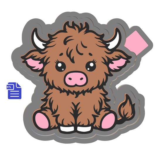 Baby Cow Silicone Mold Housing STL File - The Crafts and Glitter Shop