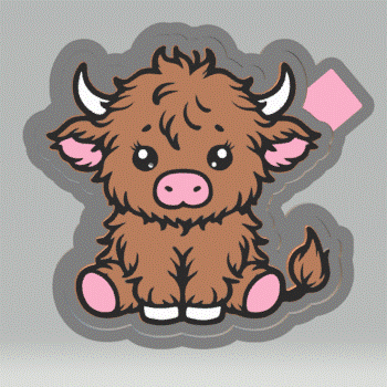 Baby Cow Silicone Mold Housing STL File - The Crafts and Glitter Shop