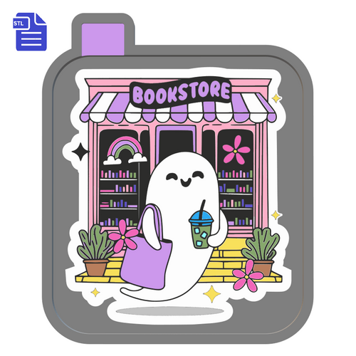 Book Shopping Ghost Silicone Mold Housing STL File