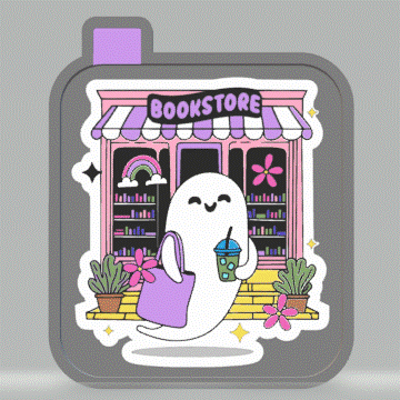 Book Shopping Ghost Silicone Mold Housing STL File - The Crafts and Glitter Shop
