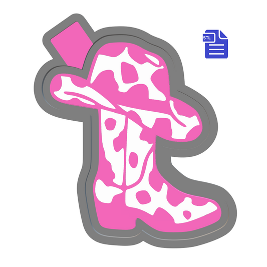 Cowgirl Hat & Boots Silicone Mold Housing STL File - The Crafts and Glitter Shop