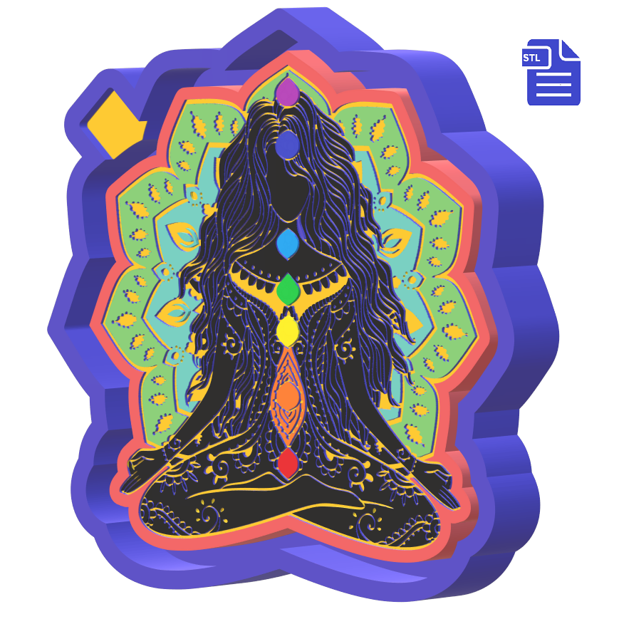 Meditation Silicone Mold Housing STL File - The Crafts and Glitter Shop