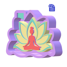 Load image into Gallery viewer, Yoga Lotus Silicone Mold Housing STL File