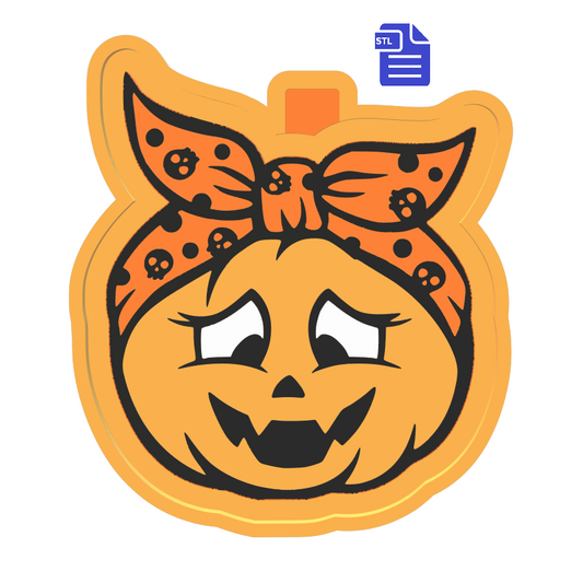 Pumpkin with Scarf Silicone Mold Housing STL File - The Crafts and Glitter Shop
