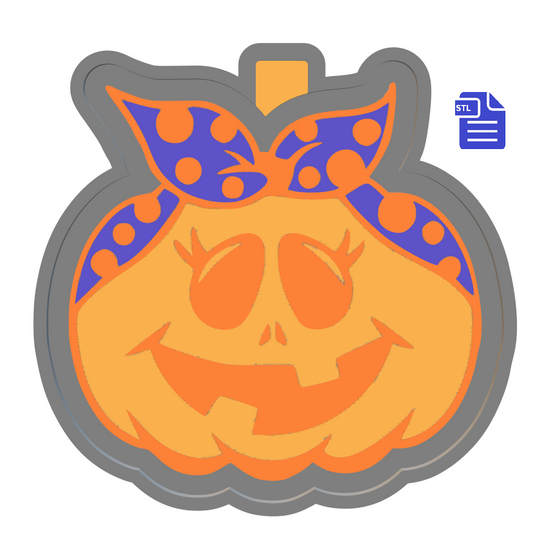 Pumpkin with Scarf Silicone Mold Housing STL File - The Crafts and Glitter Shop