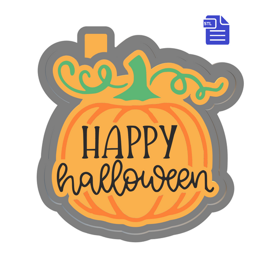 Happy Halloween Pumpkin Silicone Mold Housing STL File - The Crafts and Glitter Shop