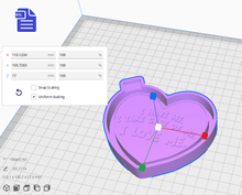 Load image into Gallery viewer, I Love Me Silicone Mold Housing STL File