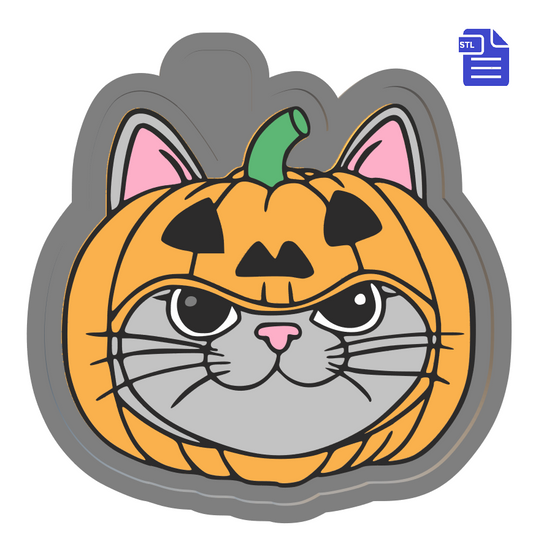 Evil Cat Pumpkin Silicone Mold Housing STL File - The Crafts and Glitter Shop