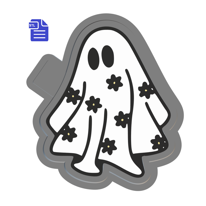 Flower Ghost Silicone Mold Housing STL File - The Crafts and Glitter Shop