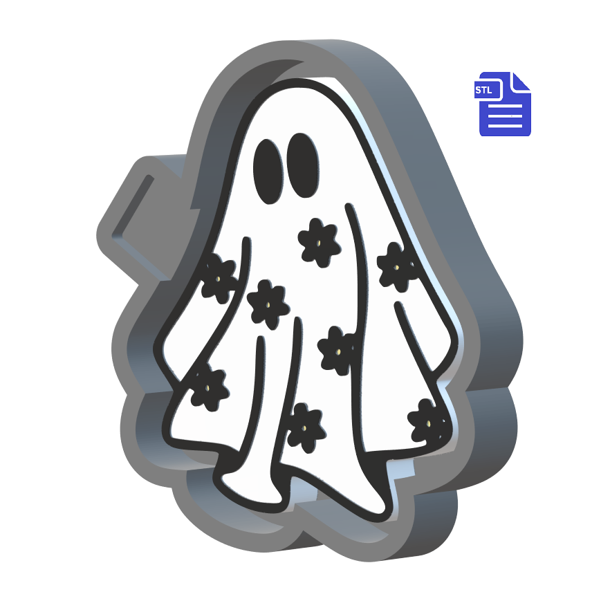 Flower Ghost Silicone Mold Housing STL File - The Crafts and Glitter Shop