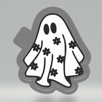 Flower Ghost Silicone Mold Housing STL File - The Crafts and Glitter Shop