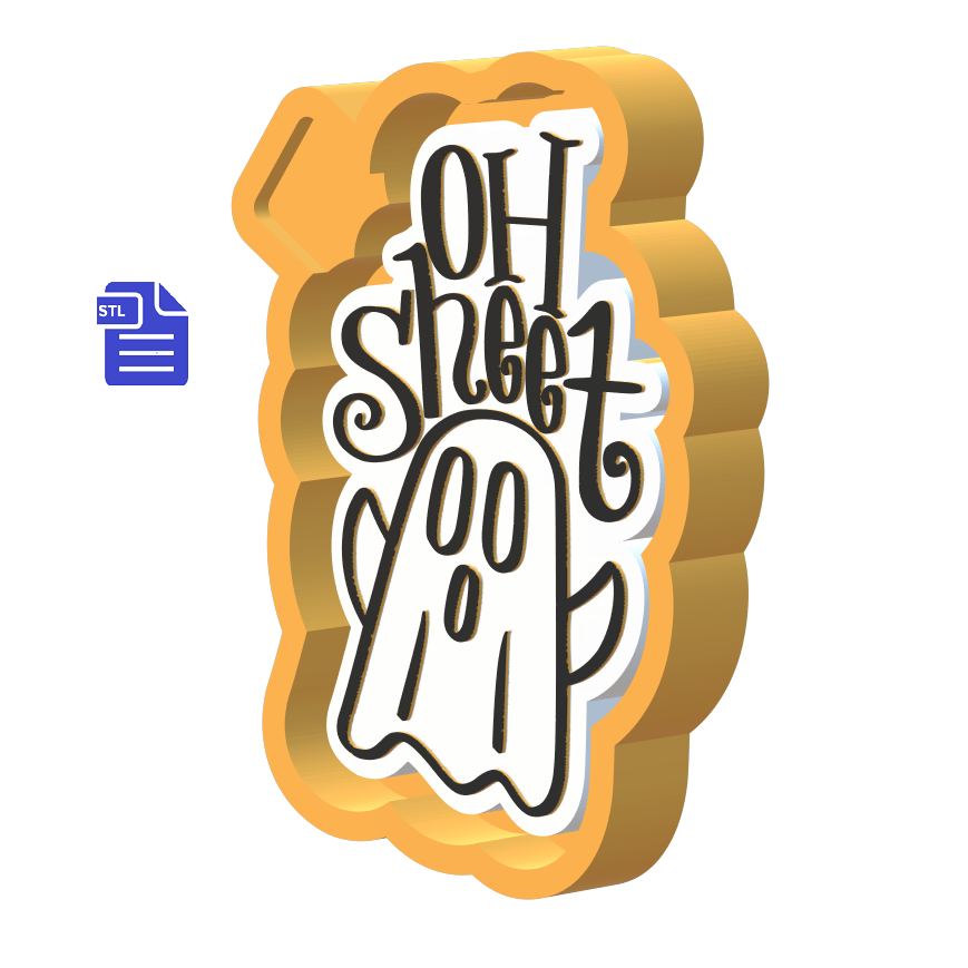 Oh Sheet Ghost Silicone Mold Housing STL File - The Crafts and Glitter Shop