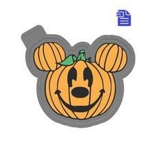 Load image into Gallery viewer, Mouse Pumpkin Silicone Mold Housing STL File