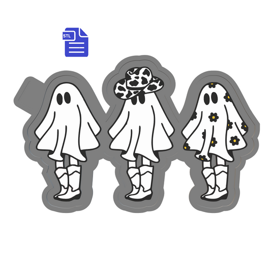 Cowgirl Ghost Silicone Mold Housing STL File - The Crafts and Glitter Shop