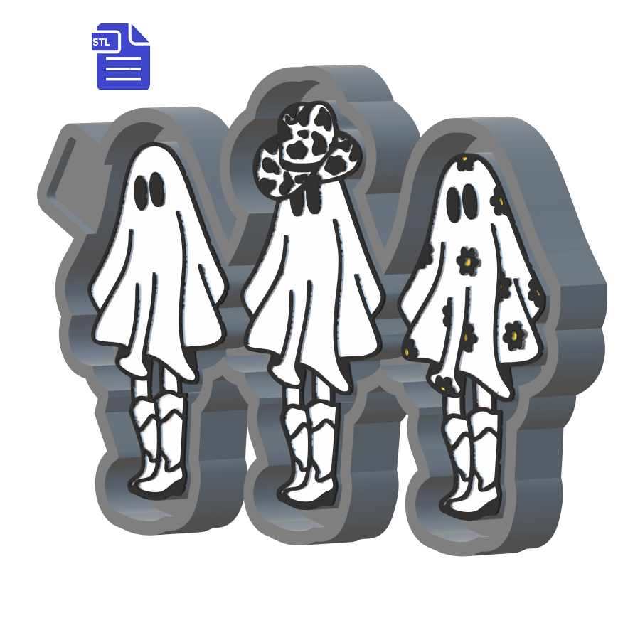 Cowgirl Ghost Silicone Mold Housing STL File - The Crafts and Glitter Shop
