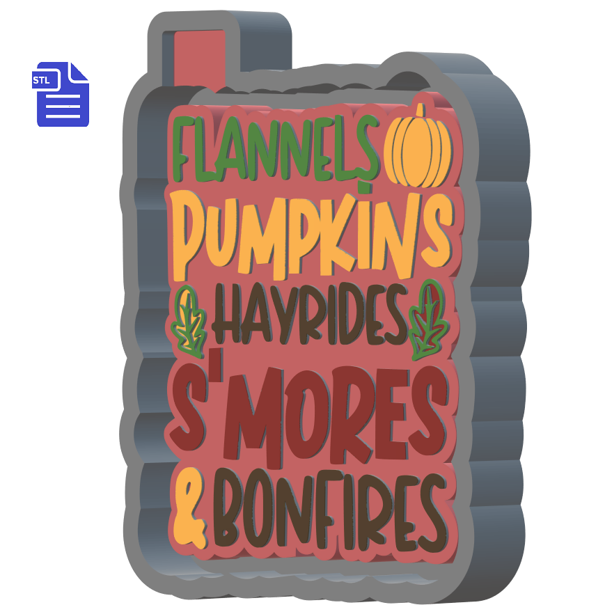 Fall Silicone Mold Housing STL File - The Crafts and Glitter Shop