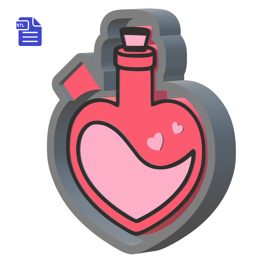 Love Potion Silicone Mold Housing STL File - The Crafts and Glitter Shop