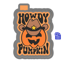 Load image into Gallery viewer, Howdy Pumpkin Silicone Mold Housing STL File