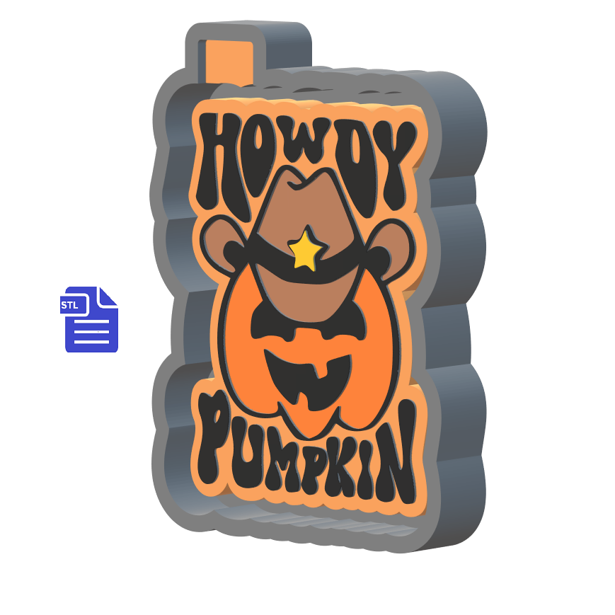 Howdy Pumpkin Silicone Mold Housing STL File - The Crafts and Glitter Shop