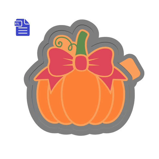 Pumpkin with Bow Silicone Mold Housing STL File - The Crafts and Glitter Shop