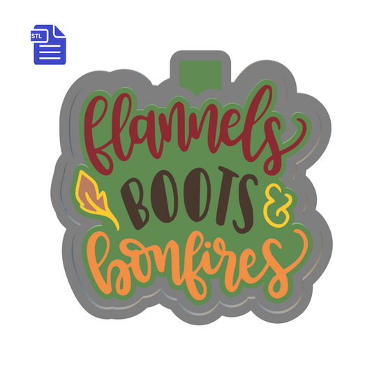 Flannels, Boots & Bonfires Silicone Mold Housing STL File - The Crafts and Glitter Shop