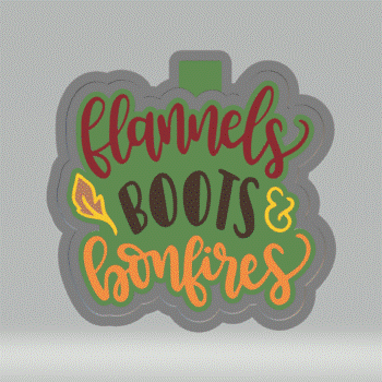 Flannels, Boots & Bonfires Silicone Mold Housing STL File - The Crafts and Glitter Shop