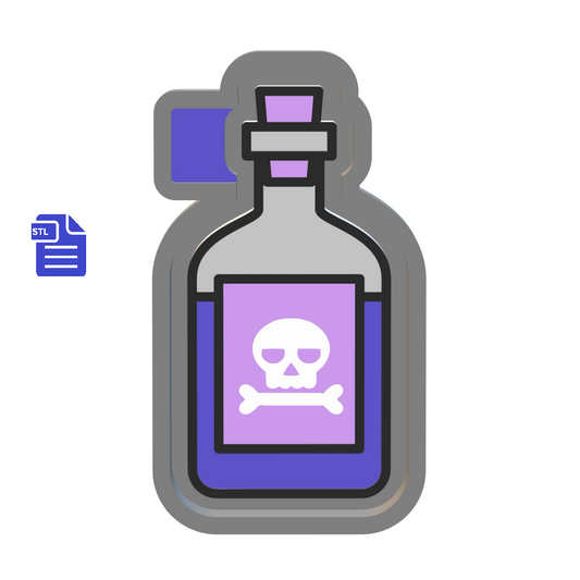 Poison Bottle Silicone Mold Housing STL File - The Crafts and Glitter Shop