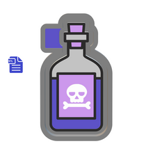 Load image into Gallery viewer, Poison Bottle Silicone Mold Housing STL File