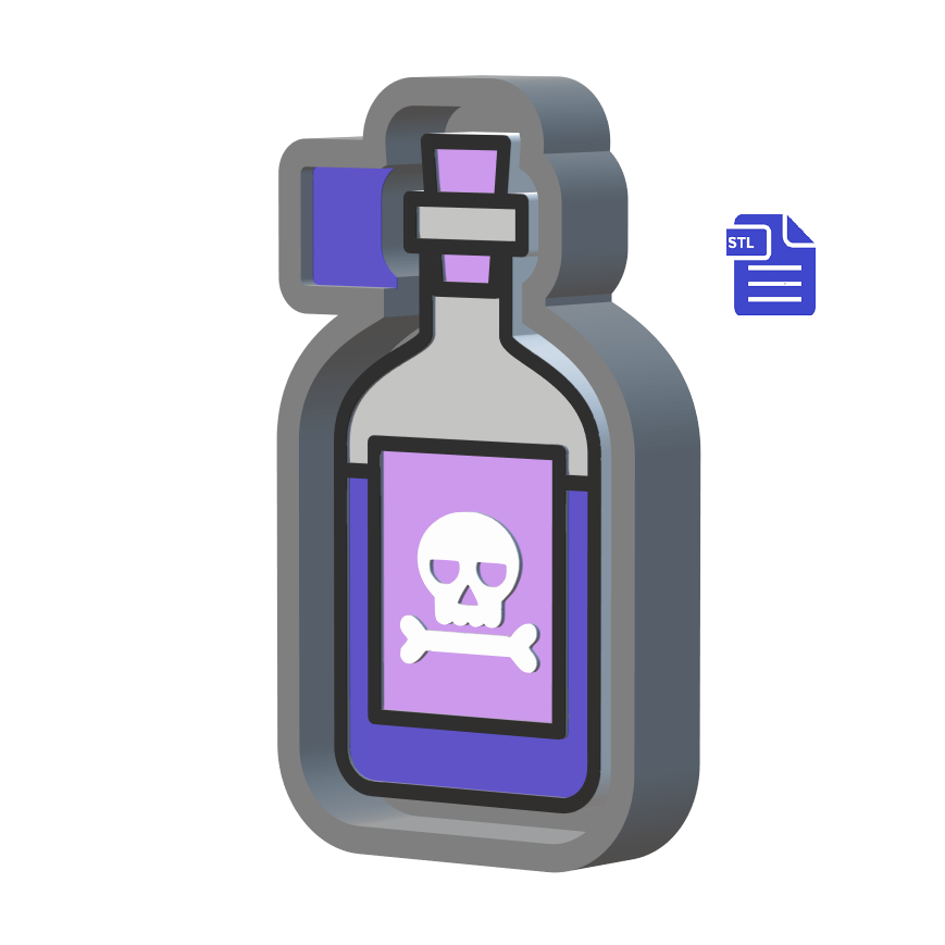 Poison Bottle Silicone Mold Housing STL File - The Crafts and Glitter Shop