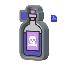 Load image into Gallery viewer, Poison Bottle Silicone Mold Housing STL File