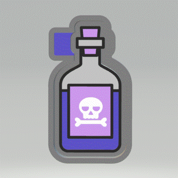 Poison Bottle Silicone Mold Housing STL File - The Crafts and Glitter Shop