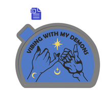 Load image into Gallery viewer, Vibing with my Demons Silicone Mold Housing STL File