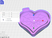 Load image into Gallery viewer, Spider Web Heart Silicone Mold Housing STL File