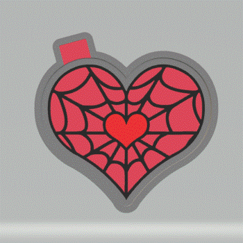Spider Web Heart Silicone Mold Housing STL File - The Crafts and Glitter Shop
