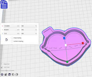 Spiked Collar Heart Silicone Mold Housing STL File