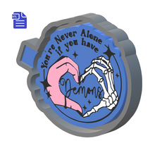 Load image into Gallery viewer, Never Alone if you have Demons Silicone Mold Housing STL File